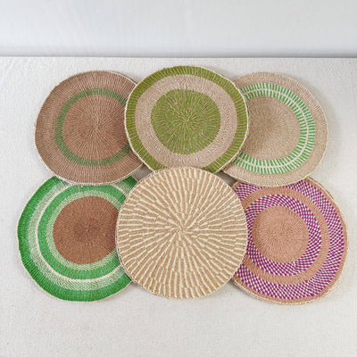 Amsha - 12" African Woven Placemats Set of 2 (OOAK) #201