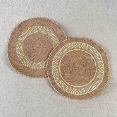 Amsha - 12" African Woven Placemats Set of 2 (OOAK) #206