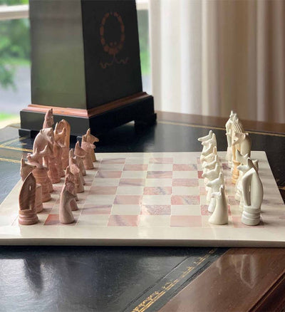 Africa Soapstone Carved Chess Set