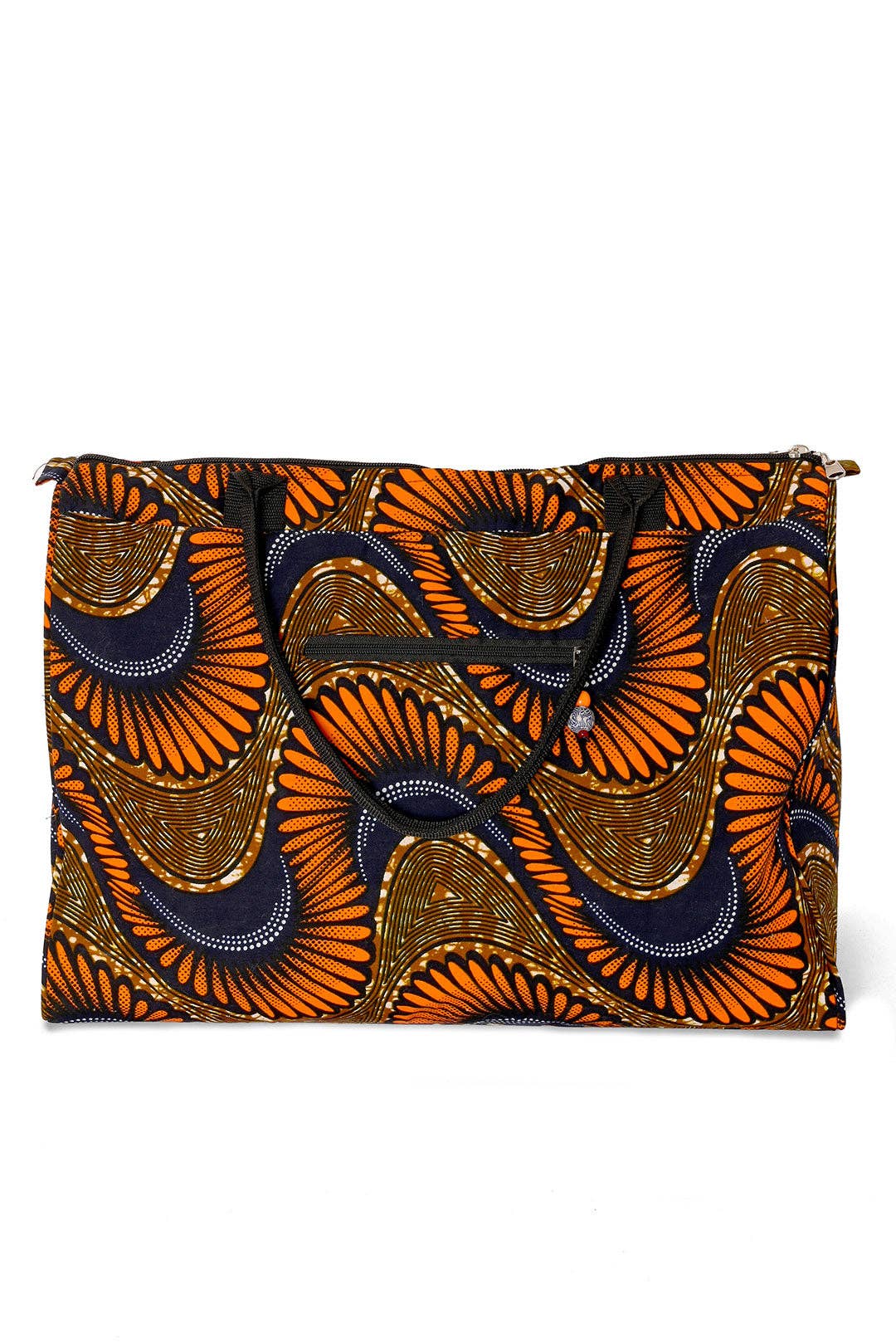 African Wax Cloth Overnighter Duffle Bag - Assorted Swahili - | AFRICAN MODERN