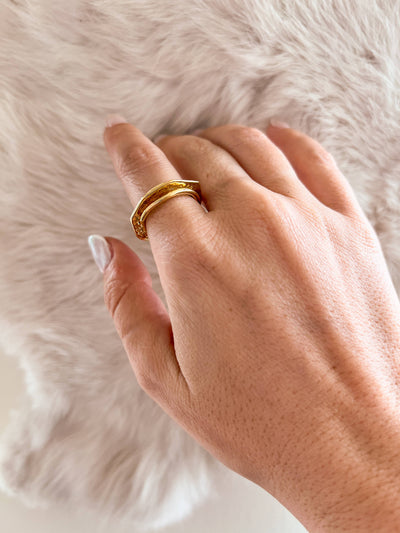 Brass Swirl Ring-Baizaar