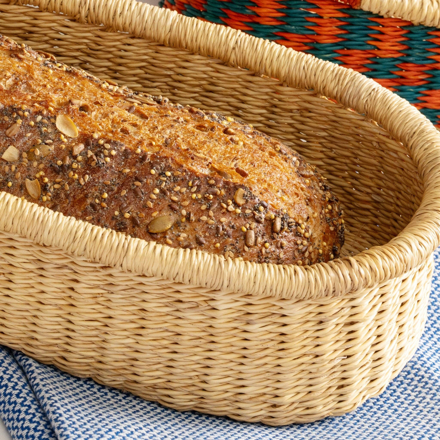 Ghana Breaking Bread Basket - Natural-Ten Thousand Villages
