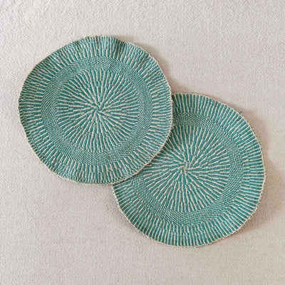 Amsha - 12" African Woven Placemats Set of 2 (OOAK) #207