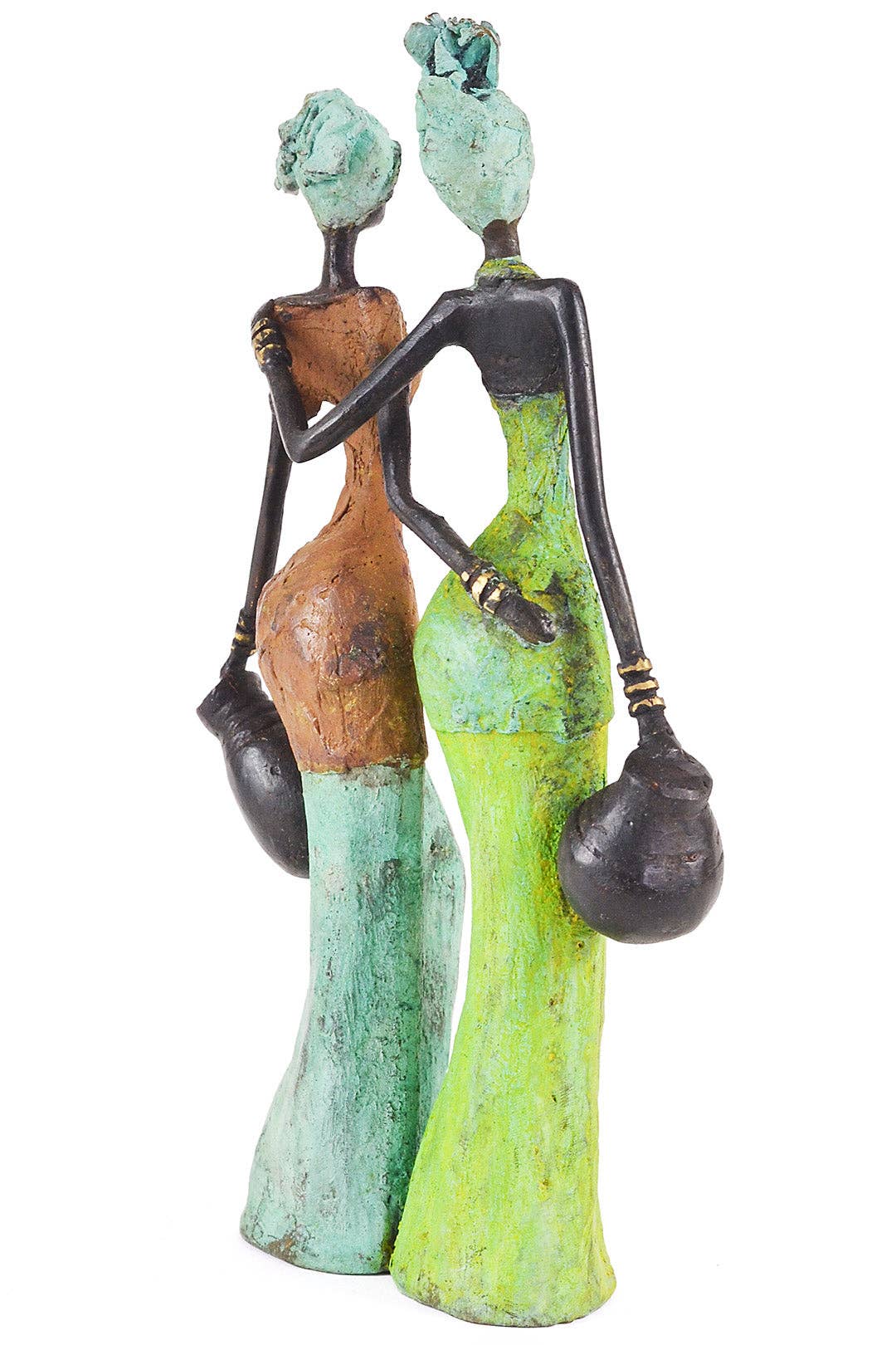 By Your Side Burkina Bronze Sculpture-Swahili African Modern