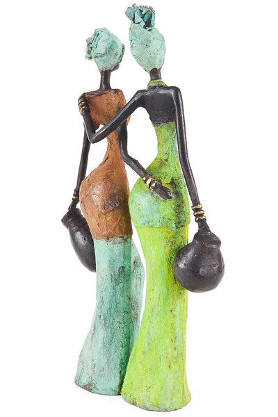 By Your Side Burkina Bronze Sculpture-Swahili African Modern