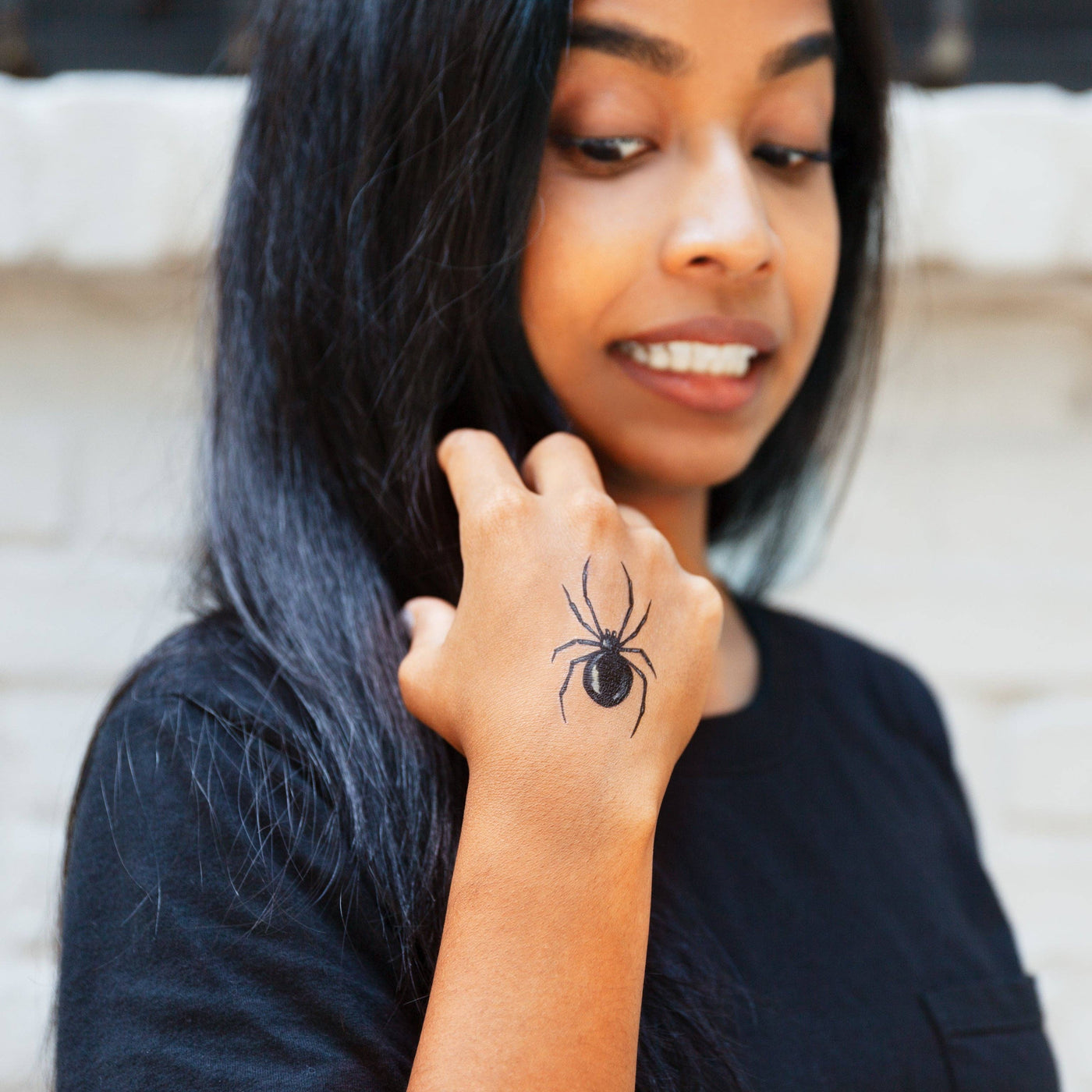 Tattly - Black Widow Tattoo Pair