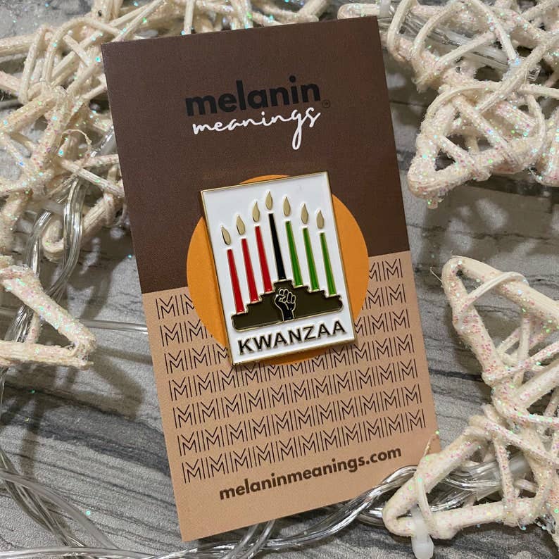 Kwanzaa Kinara Pin-Melanin Meanings