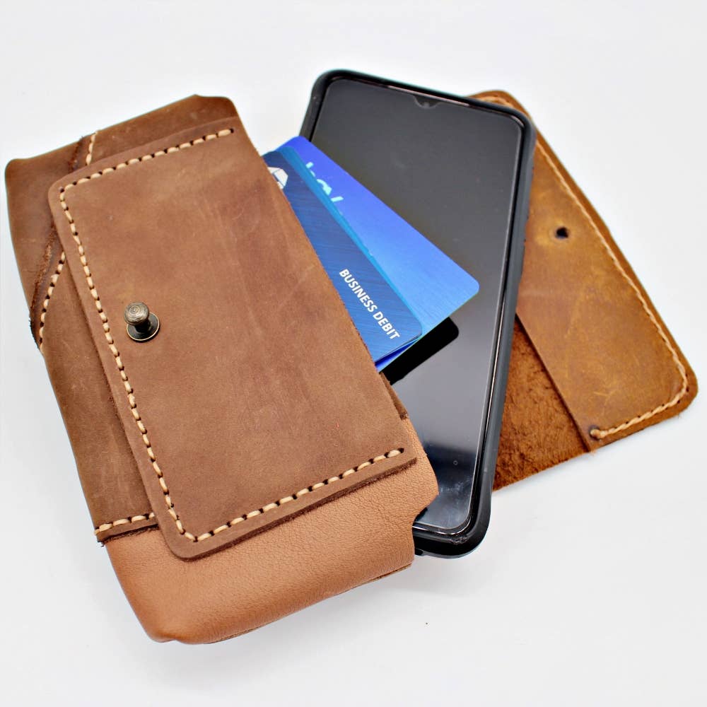 Atlas Goods By Your Needs Company - Western Handmade Leather Phone/ Card Case
