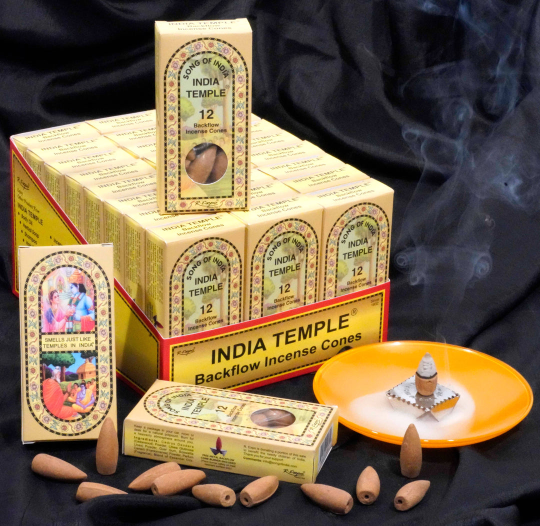 India Temple Incense Display - Cones India Temple Incense Display - Cones