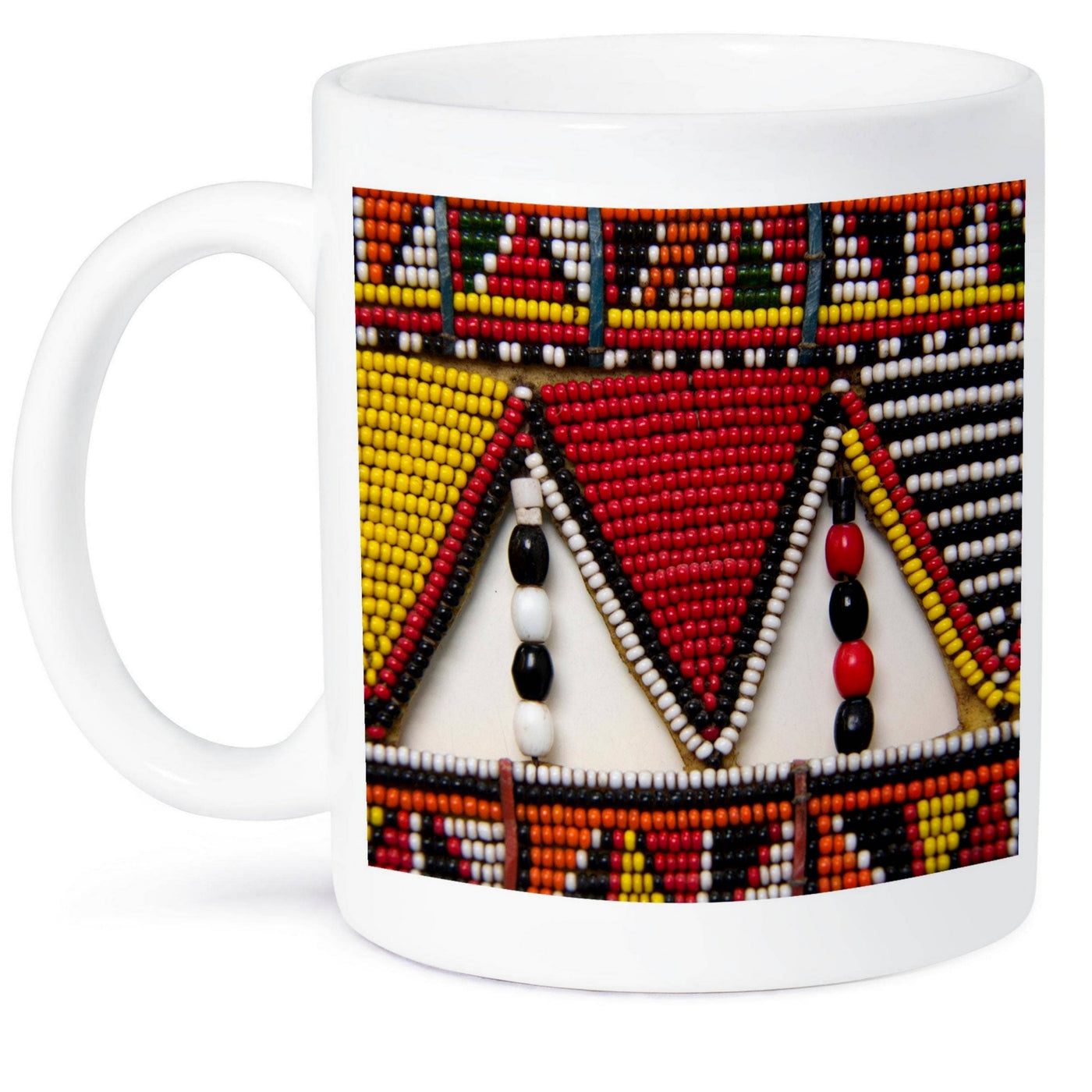 Mug with decorative pattern on a white background