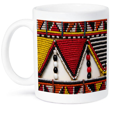 Mug with decorative pattern on a white background