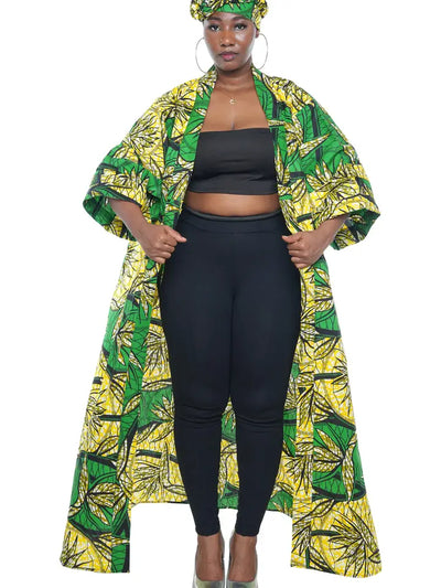 Ankara Long Kimono Jacket