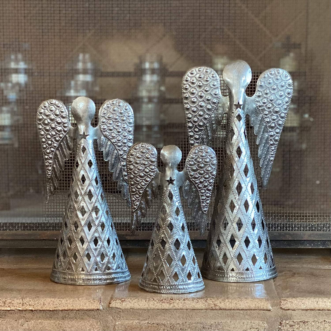 Haiti Fair Trade~ It's Cactus - Angel Table Top Decor, Handmade in Haiti, Recycled Metal Art