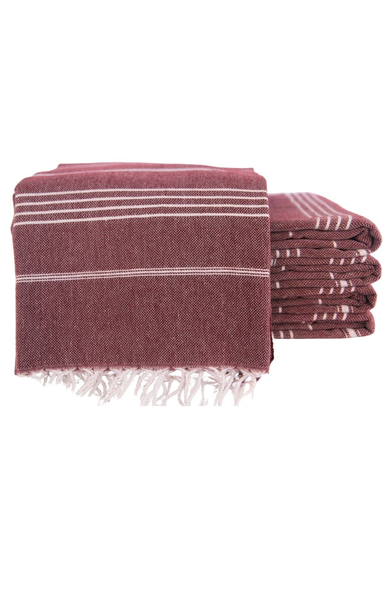Basic Layers - Monaco Burgundy Turkish Towel