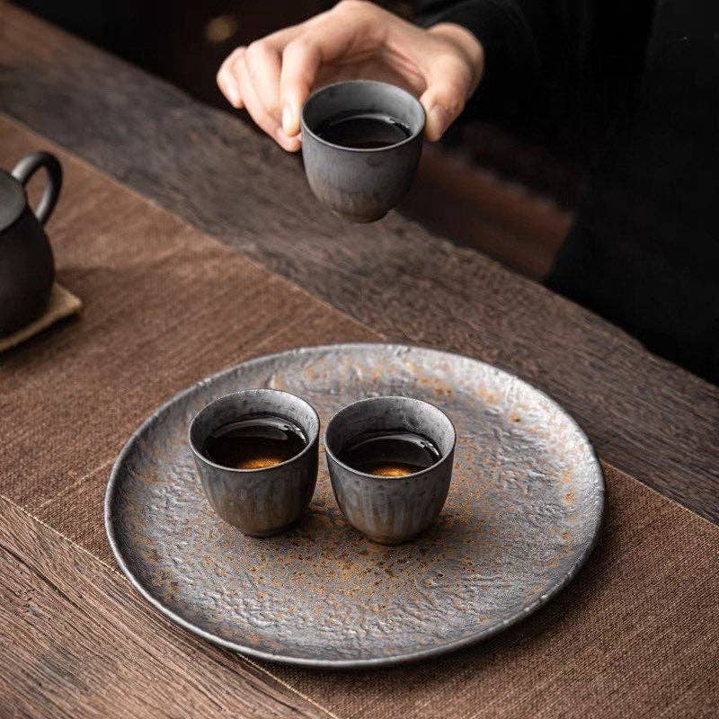 Gohobi - Gohobi Handmade Metallic Glaze Ceramic Plate