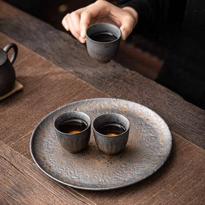 Gohobi - Gohobi Handmade Metallic Glaze Ceramic Plate