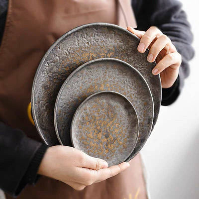 Gohobi - Gohobi Handmade Metallic Glaze Ceramic Plate