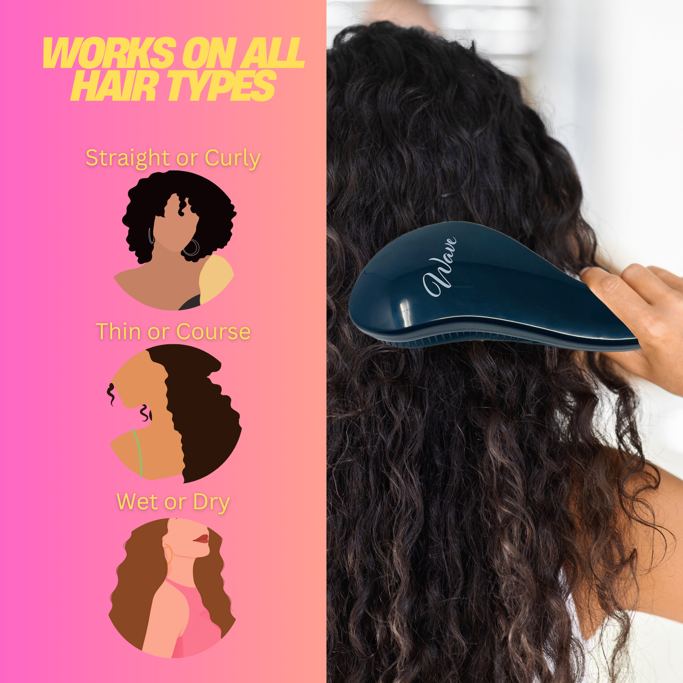 GENTS FINE GROOMING PRODUCTS - 3 pack wave Hair Brush Set Detangler, Scalp & Pocket Brush