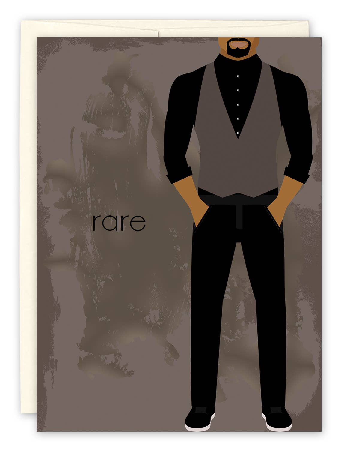 Rare Masculine Birthday Card-Black Joy Paper