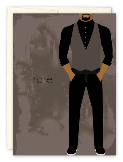 Rare Masculine Birthday Card-Black Joy Paper