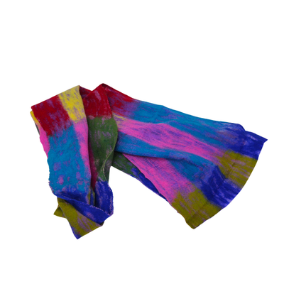Colorful Merino Wool Felt Scarf-Feltiful