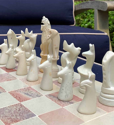 Africa Soapstone Carved Chess Set