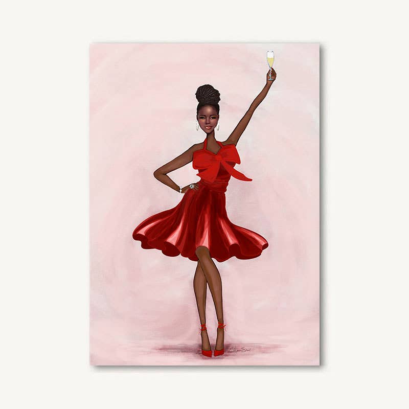 Cheers to You Greeting Card-Beyoutifully Brown®