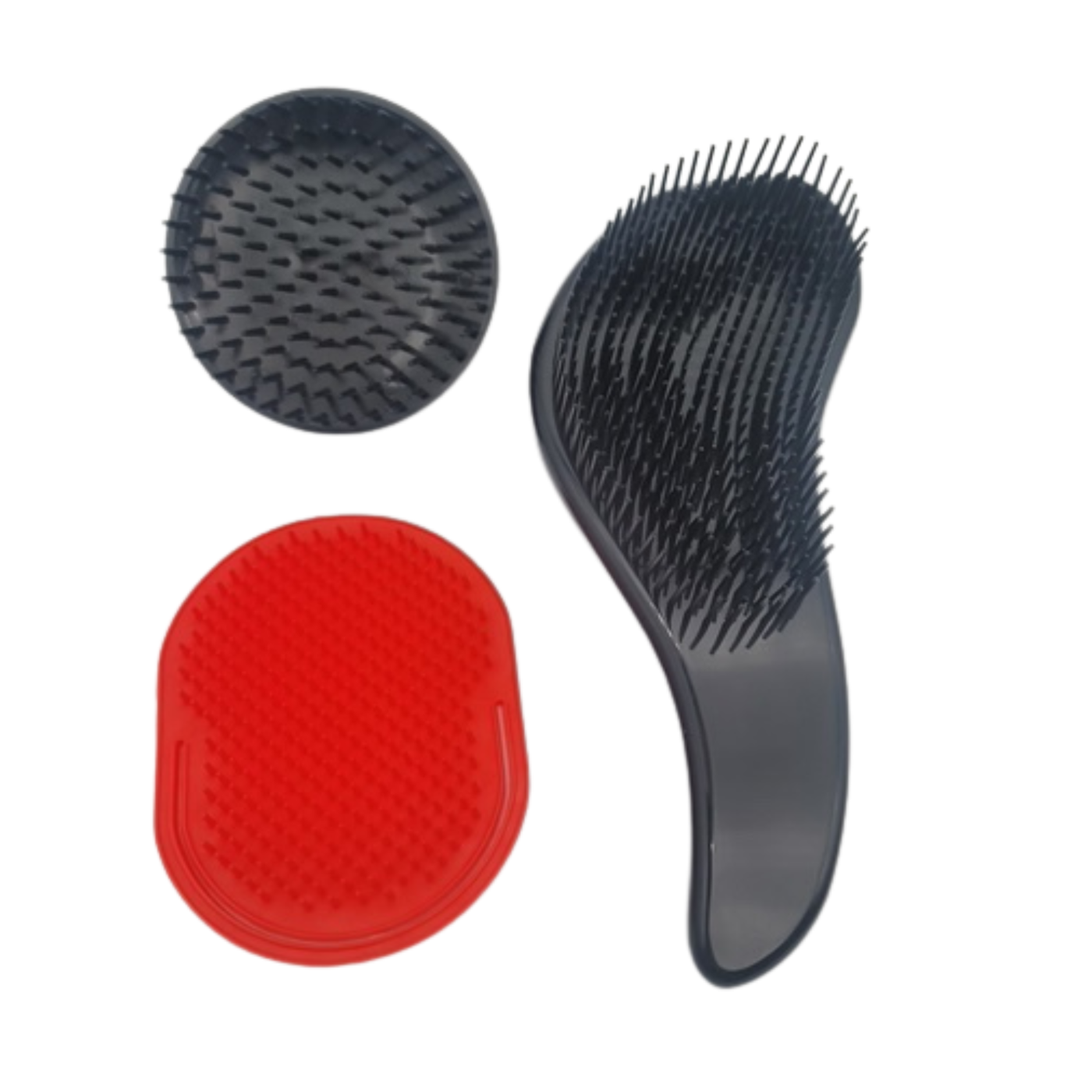 GENTS FINE GROOMING PRODUCTS - 3 pack wave Hair Brush Set Detangler, Scalp & Pocket Brush
