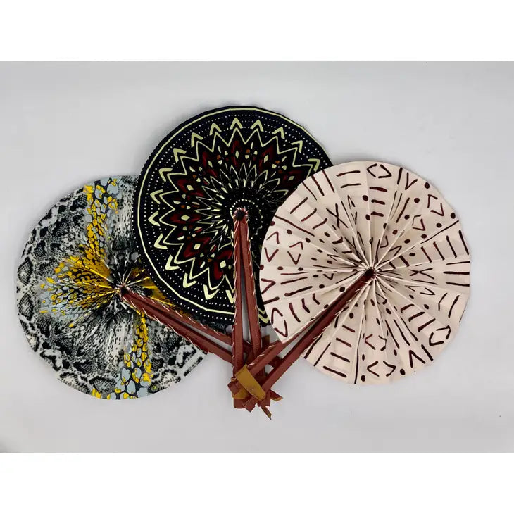 African Wax Folding Fans