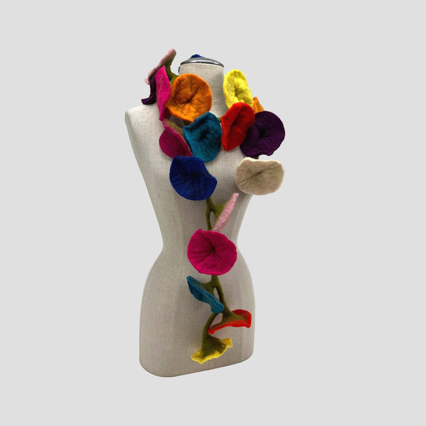 20 Flowers Scarf, Flowers Garland or Wall Hanging-Feltiful