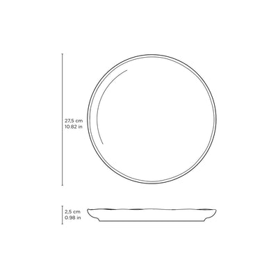 Bio Stoneware Amber Dinner Plate, 10.8"-Porto Brasil