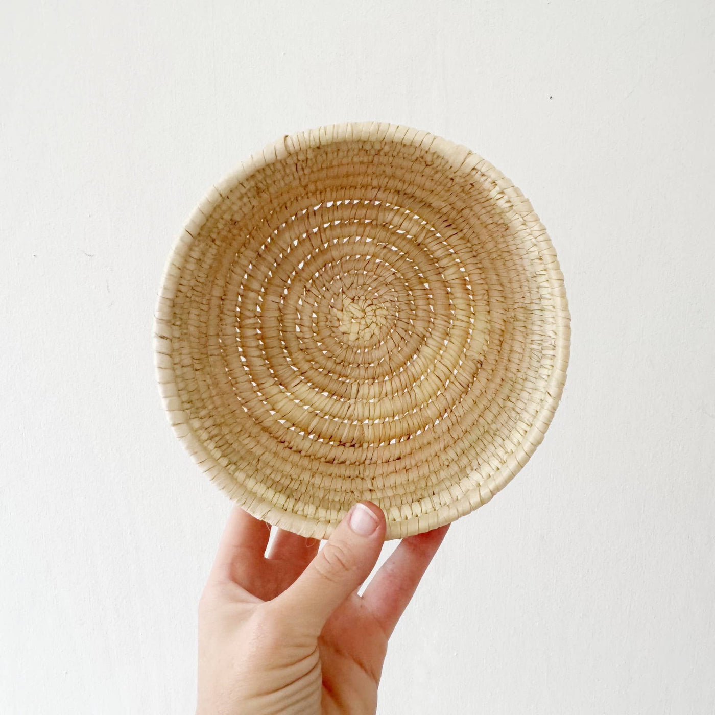 Natural Palm Mini Catchall Bowl: 6.5"-Amsha