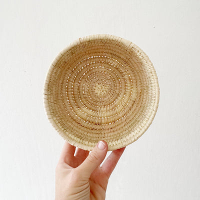 Natural Palm Mini Catchall Bowl: 6.5"-Amsha
