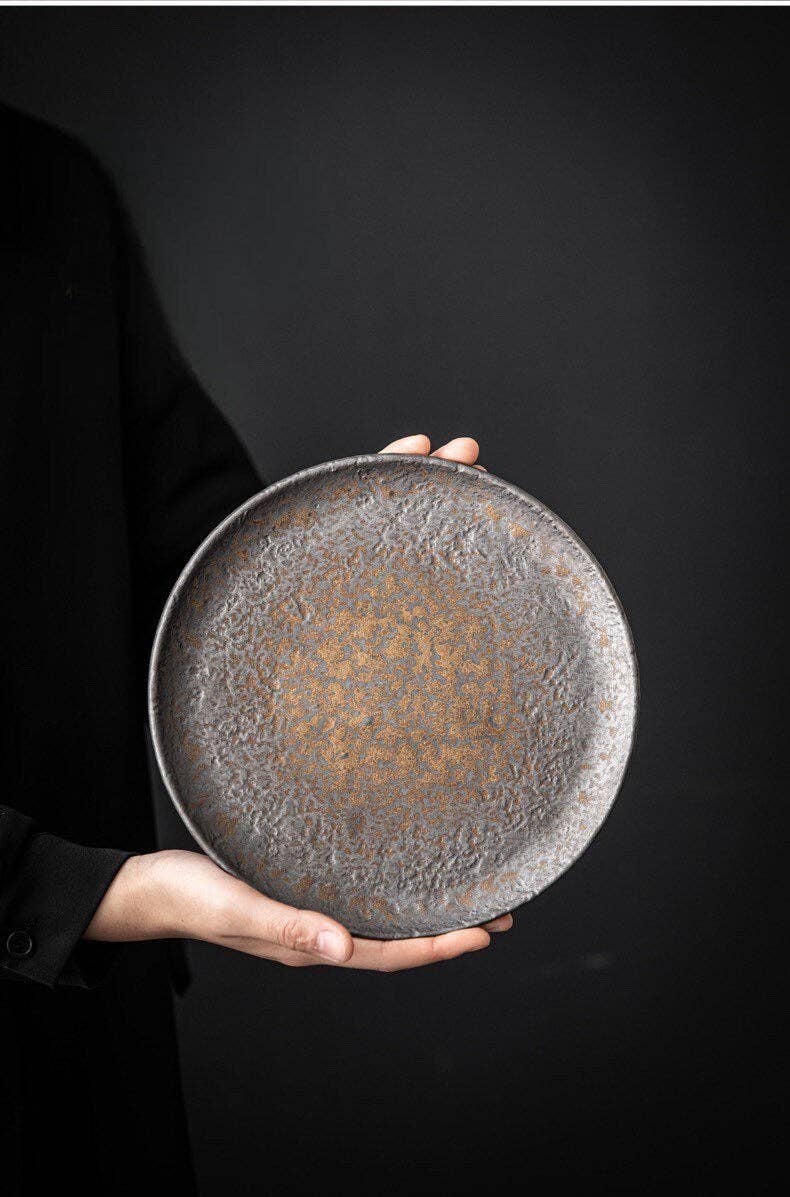 Gohobi - Gohobi Handmade Metallic Glaze Ceramic Plate