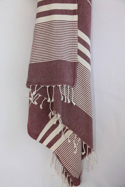 Basic Layers -Monaco Burgundy Turkish Towel