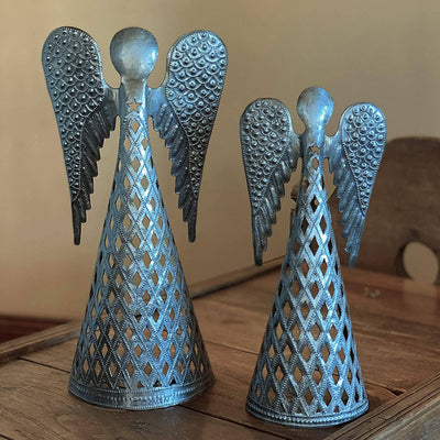 Haiti Fair Trade~ It's Cactus - Angel with Star, Christmas Angels, Table Top, 13" and 15"