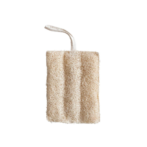 Loofah w/ Cotton Rope Hanger, Natural