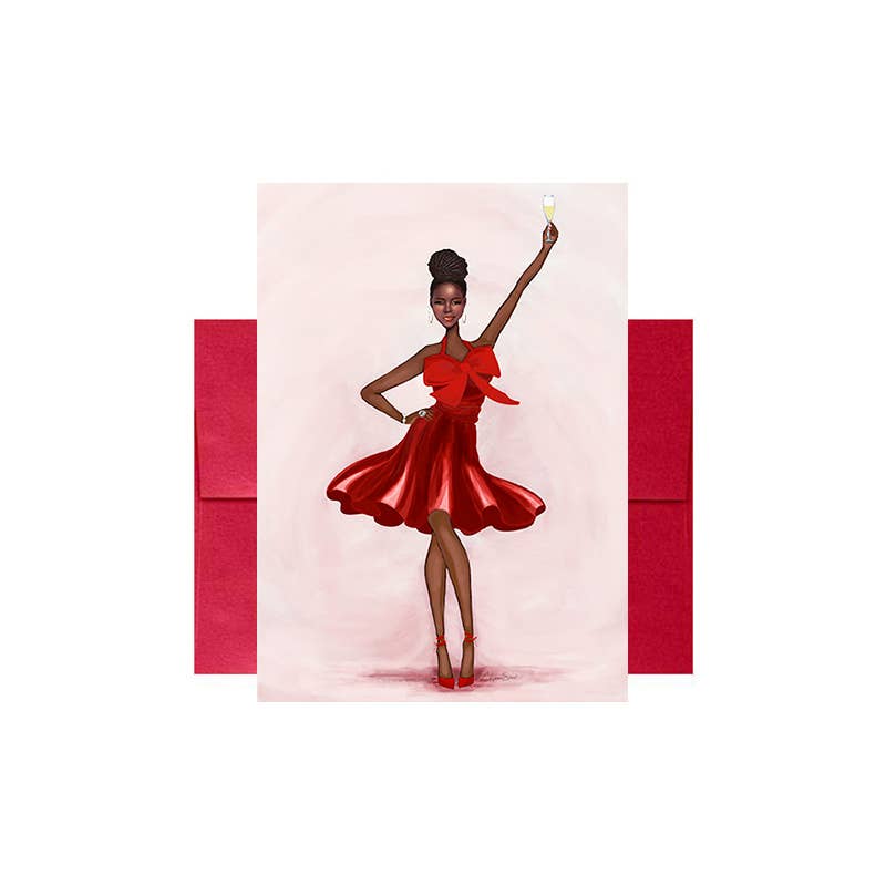 Cheers to You Greeting Card-Beyoutifully Brown®