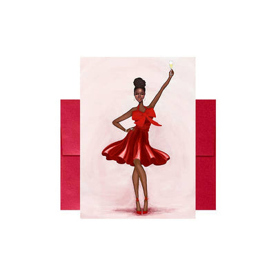 Cheers to You Greeting Card-Beyoutifully Brown®