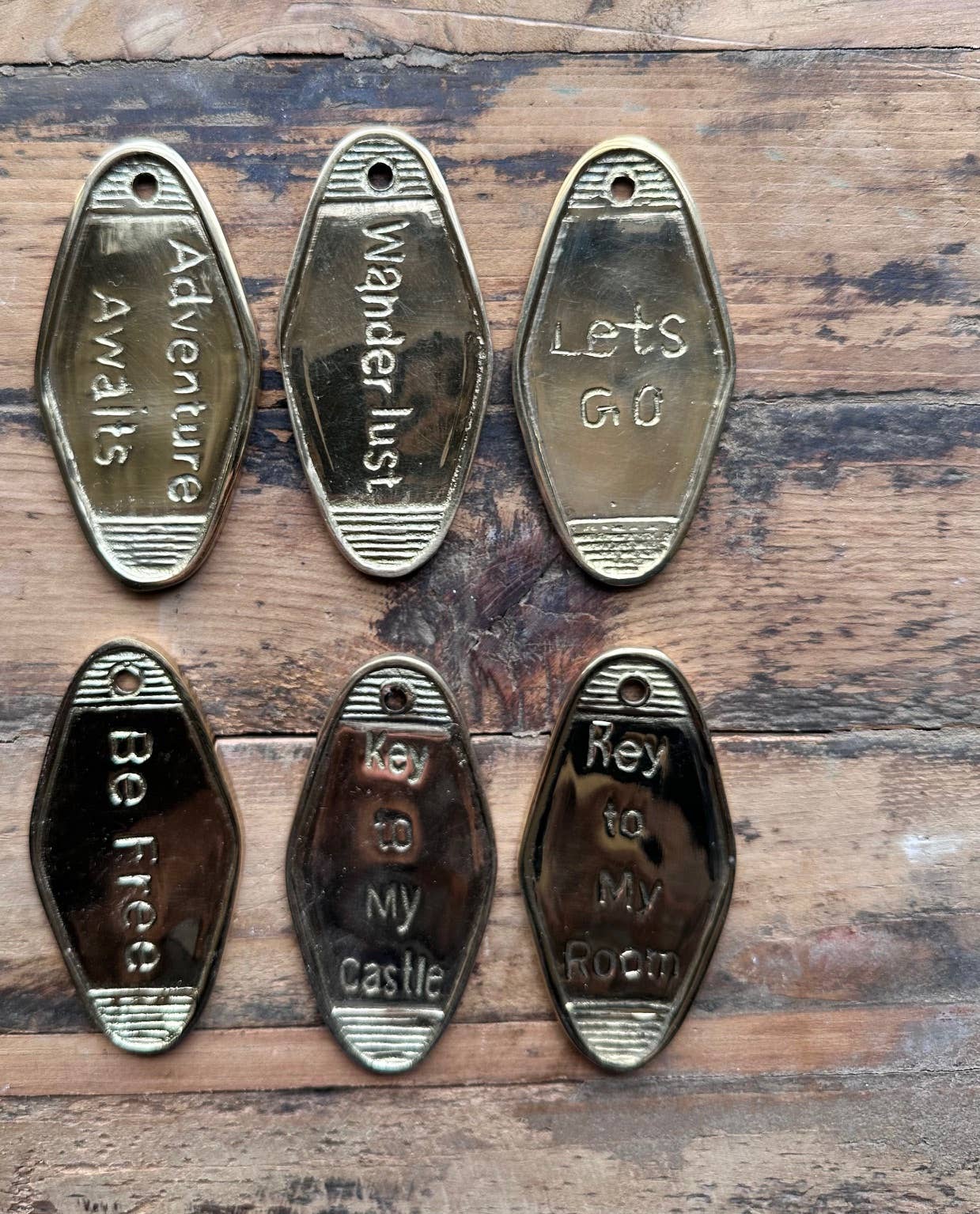 The Global Swap Shop - Brass Keychains