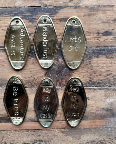 The Global Swap Shop - Brass Keychains