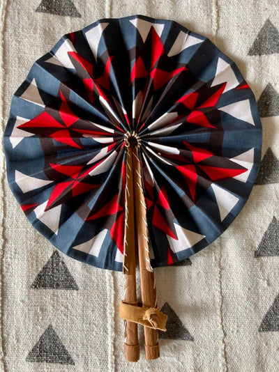 African Wax Folding Fans