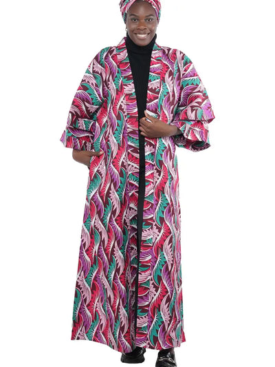 Ankara Long Kimono Jacket
