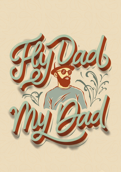 CheerNotes - Fly Dad, My Dad - Father's day or birthday card for dad