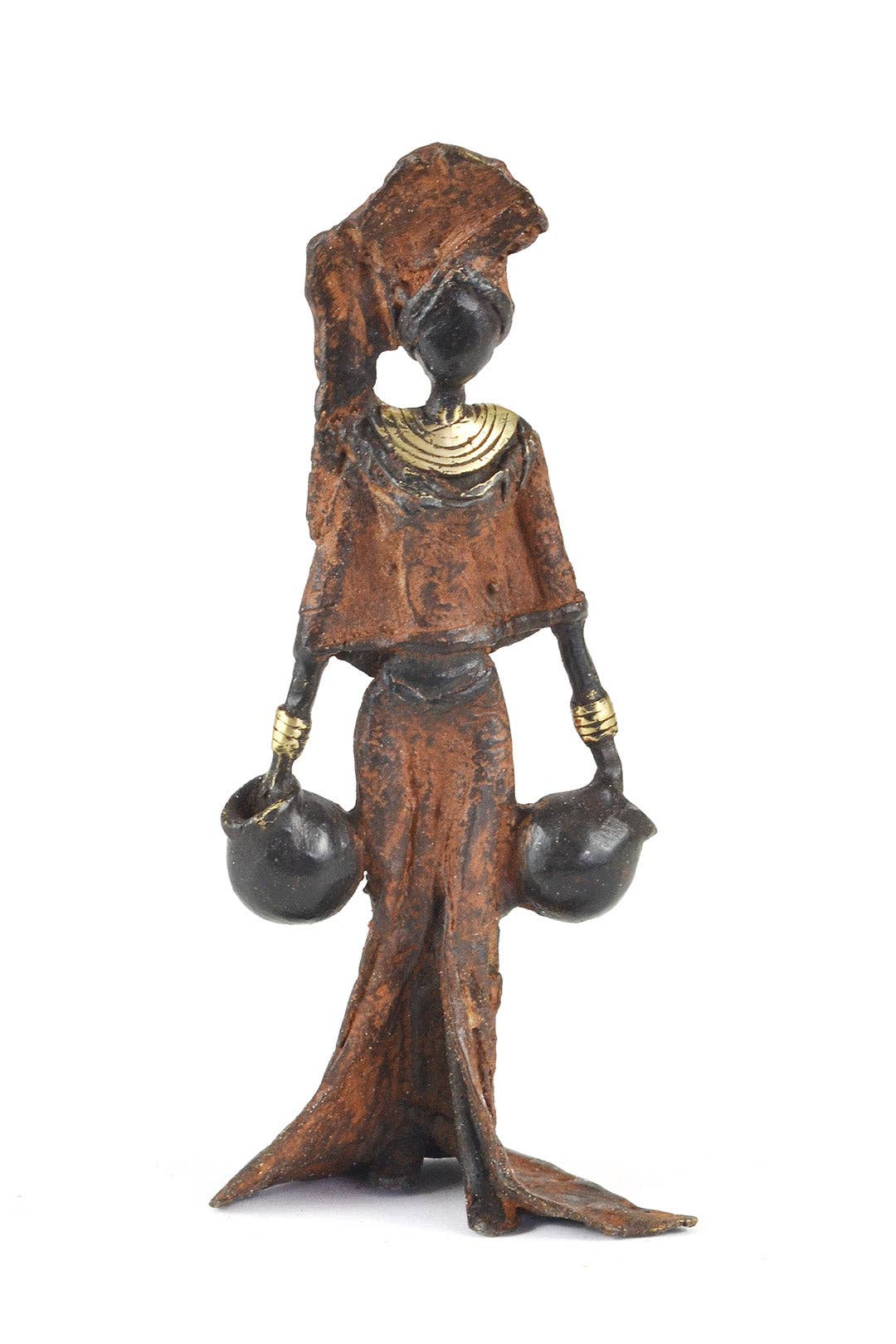 Beauty in Balance Burkina Bronze Sculpture-Swahili | AFRICAN MODERN
