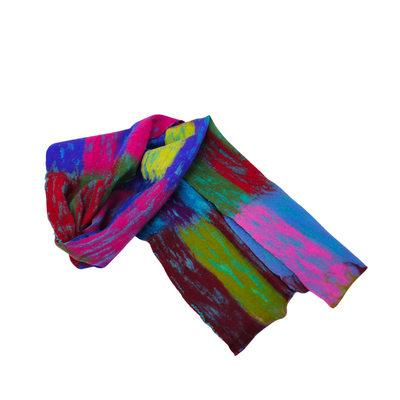 Colorful Merino Wool Felt Scarf-Feltiful
