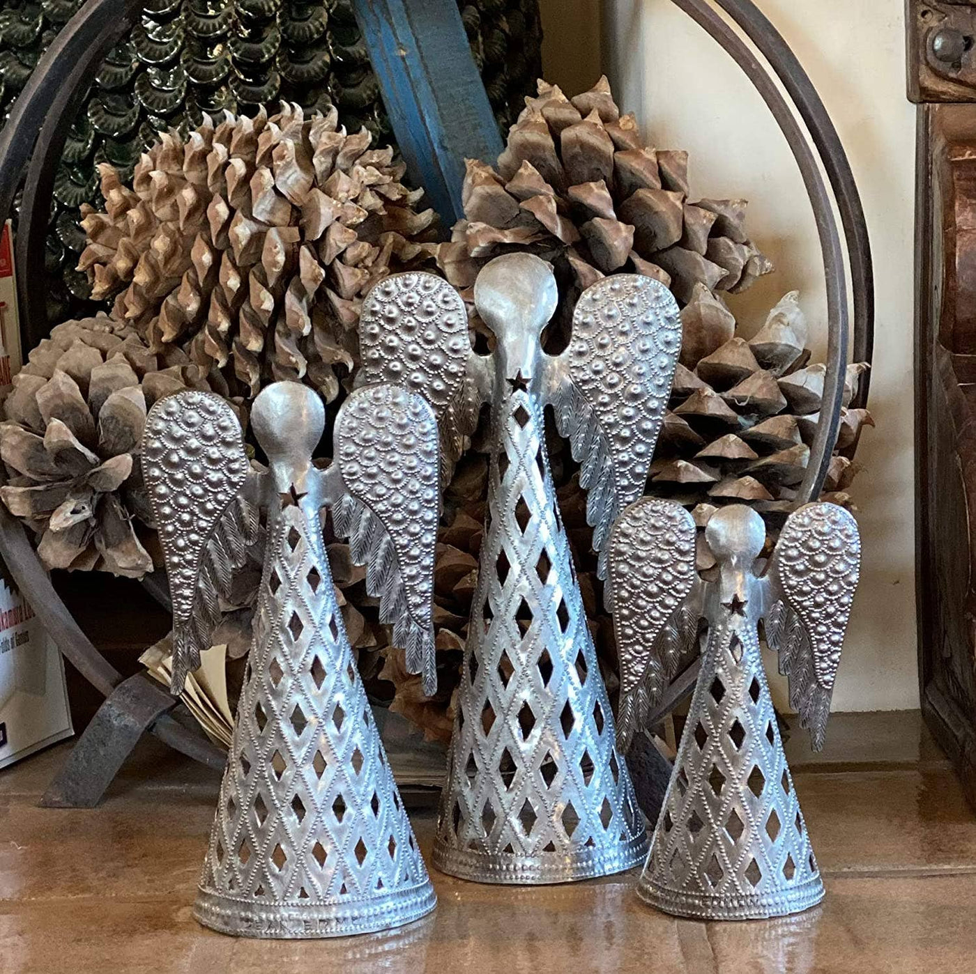 Haiti Fair Trade~ It's Cactus - Angel Table Top Decor, Handmade in Haiti, Recycled Metal Art