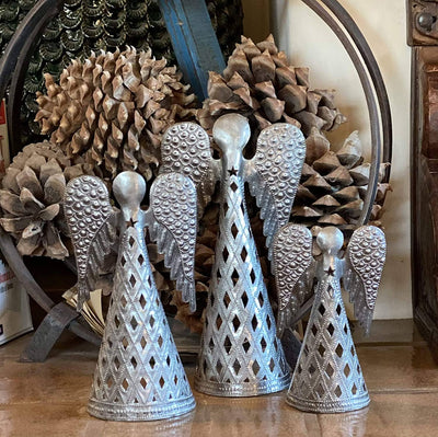 Haiti Fair Trade~ It's Cactus - Angel Table Top Decor, Handmade in Haiti, Recycled Metal Art