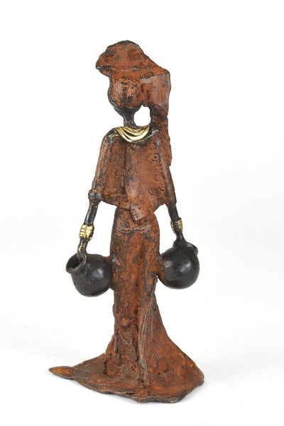 Beauty in Balance Burkina Bronze Sculpture-Swahili | AFRICAN MODERN