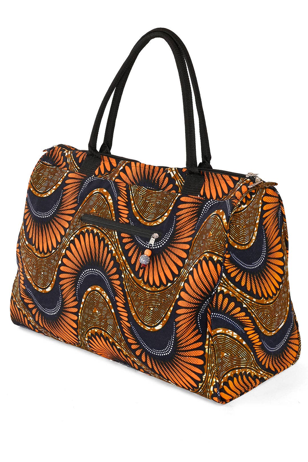 African Wax Cloth Overnighter Duffle Bag - Assorted Swahili - | AFRICAN MODERN